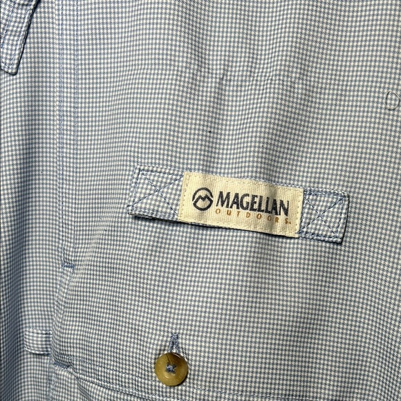 Magellan Outdoors Blue Casual Button Down Shirt - Picture 3 of 4